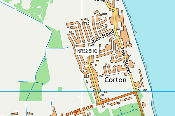 NR32 5HQ map - OS VectorMap District (Ordnance Survey)