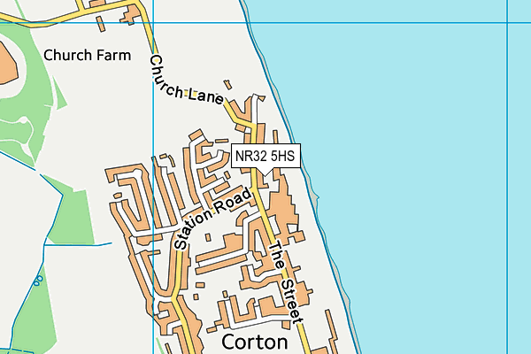 NR32 5HS map - OS VectorMap District (Ordnance Survey)