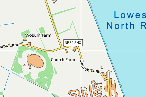 NR32 5HX map - OS VectorMap District (Ordnance Survey)