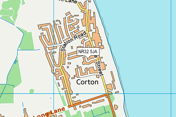 NR32 5JA map - OS VectorMap District (Ordnance Survey)