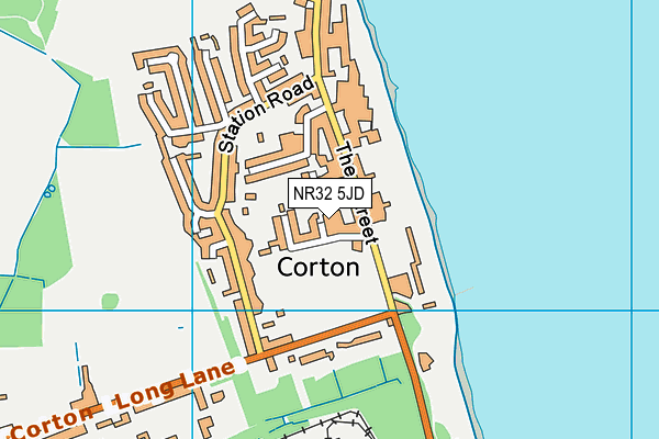 NR32 5JD map - OS VectorMap District (Ordnance Survey)