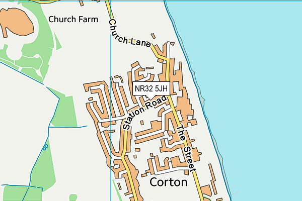 NR32 5JH map - OS VectorMap District (Ordnance Survey)