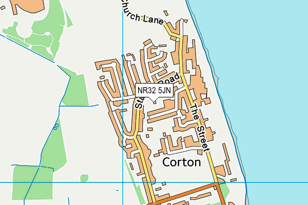 NR32 5JN map - OS VectorMap District (Ordnance Survey)