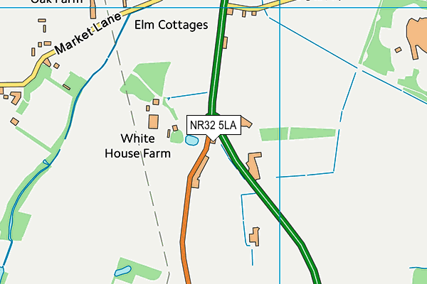 NR32 5LA map - OS VectorMap District (Ordnance Survey)