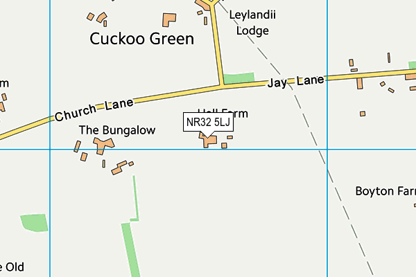 NR32 5LJ map - OS VectorMap District (Ordnance Survey)