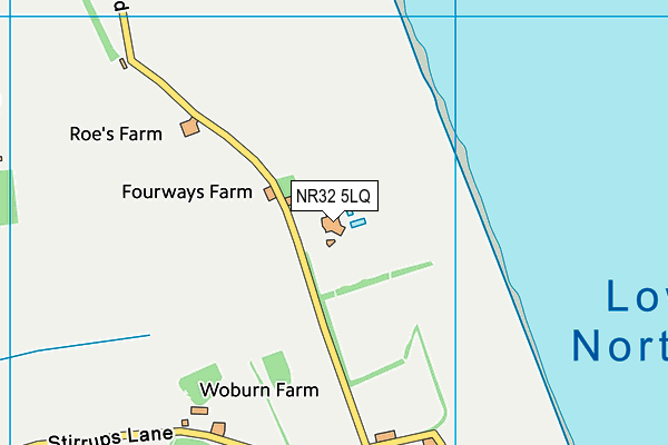 NR32 5LQ map - OS VectorMap District (Ordnance Survey)