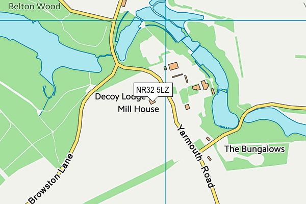 NR32 5LZ map - OS VectorMap District (Ordnance Survey)