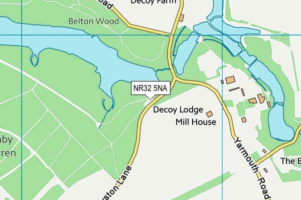 NR32 5NA map - OS VectorMap District (Ordnance Survey)