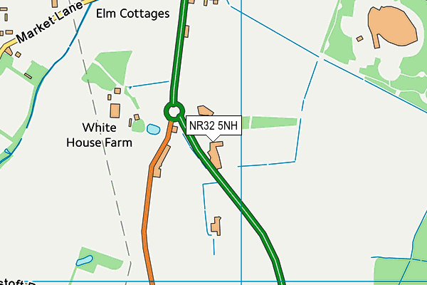 NR32 5NH map - OS VectorMap District (Ordnance Survey)
