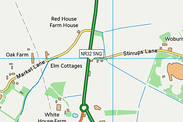 NR32 5NQ map - OS VectorMap District (Ordnance Survey)
