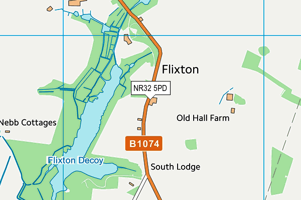 NR32 5PD map - OS VectorMap District (Ordnance Survey)