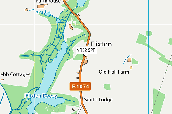 NR32 5PF map - OS VectorMap District (Ordnance Survey)