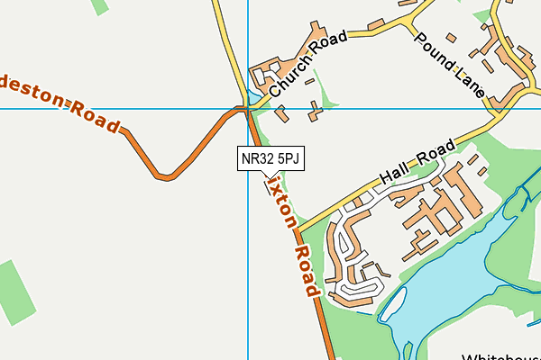 NR32 5PJ map - OS VectorMap District (Ordnance Survey)