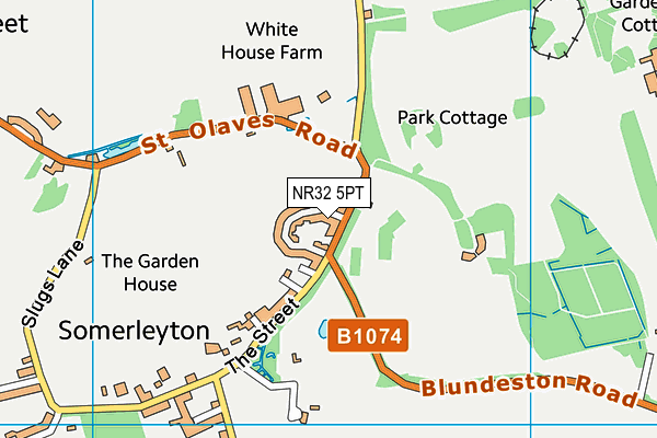 Somerleyton Primary School map (NR32 5PT) - OS VectorMap District (Ordnance Survey)