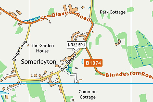 NR32 5PU map - OS VectorMap District (Ordnance Survey)