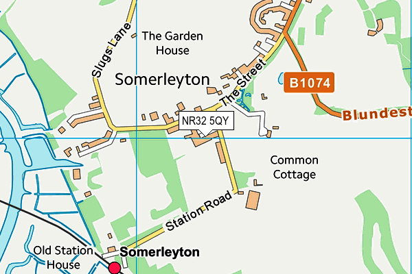 NR32 5QY map - OS VectorMap District (Ordnance Survey)