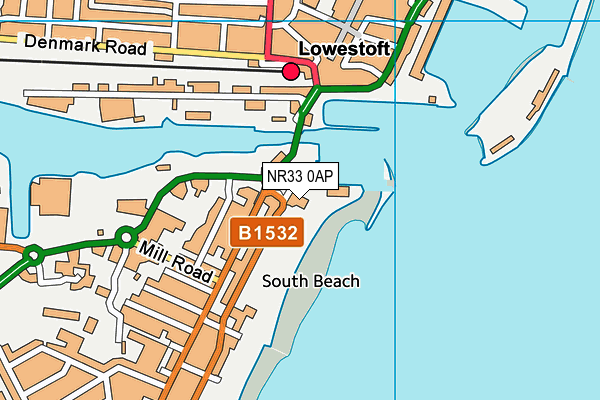 NR33 0AP map - OS VectorMap District (Ordnance Survey)