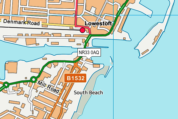 NR33 0AQ map - OS VectorMap District (Ordnance Survey)