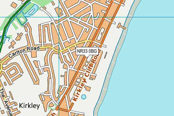 NR33 0BG map - OS VectorMap District (Ordnance Survey)