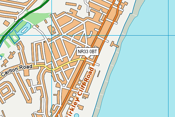 NR33 0BT map - OS VectorMap District (Ordnance Survey)