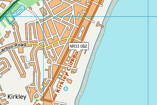 NR33 0BZ map - OS VectorMap District (Ordnance Survey)