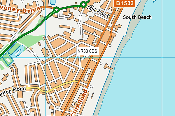 NR33 0DS map - OS VectorMap District (Ordnance Survey)