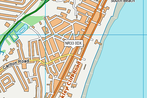 NR33 0DX map - OS VectorMap District (Ordnance Survey)