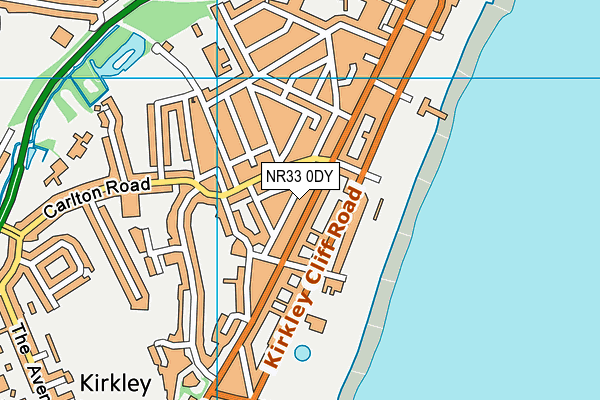 NR33 0DY map - OS VectorMap District (Ordnance Survey)