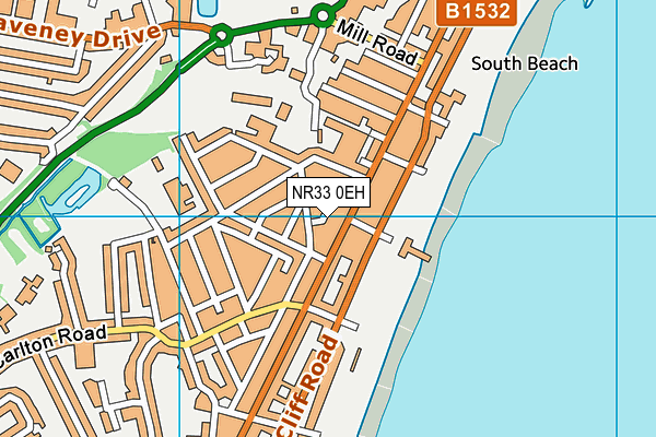 NR33 0EH map - OS VectorMap District (Ordnance Survey)