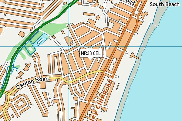 NR33 0EL map - OS VectorMap District (Ordnance Survey)