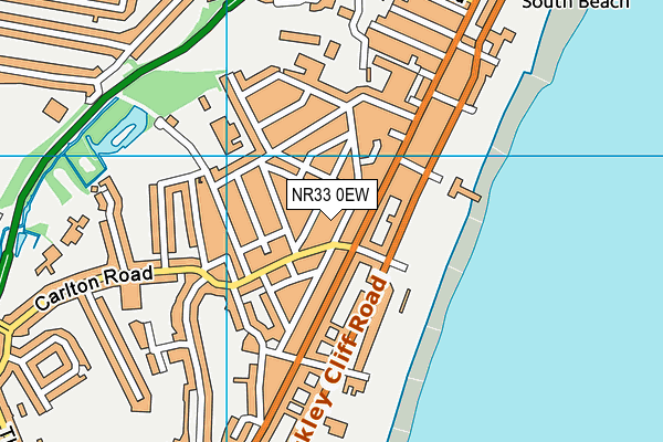 NR33 0EW map - OS VectorMap District (Ordnance Survey)