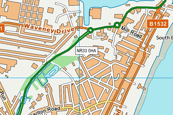 NR33 0HA map - OS VectorMap District (Ordnance Survey)