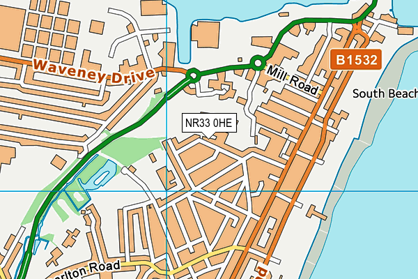 NR33 0HE map - OS VectorMap District (Ordnance Survey)