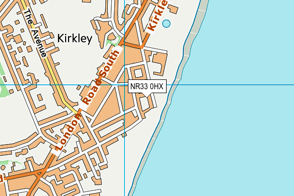 NR33 0HX map - OS VectorMap District (Ordnance Survey)