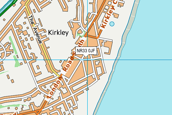 NR33 0JF map - OS VectorMap District (Ordnance Survey)