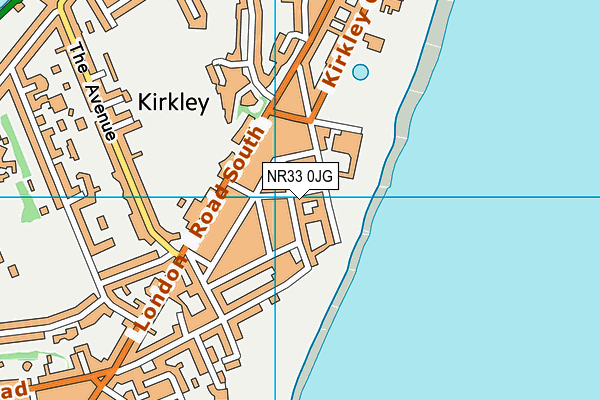 NR33 0JG map - OS VectorMap District (Ordnance Survey)