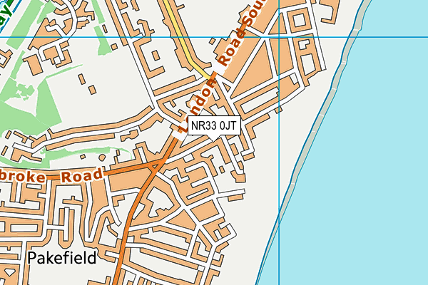 NR33 0JT map - OS VectorMap District (Ordnance Survey)