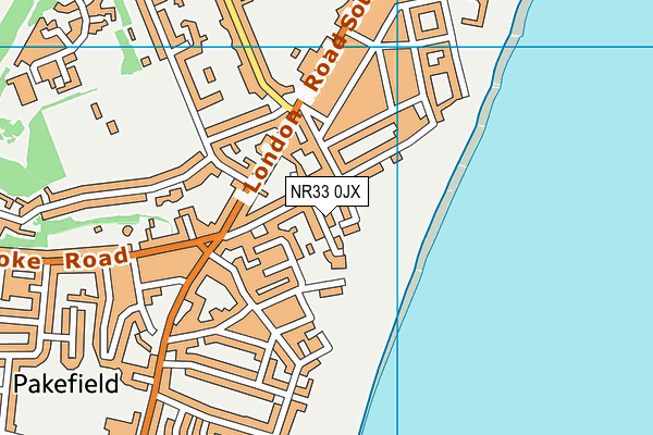 NR33 0JX map - OS VectorMap District (Ordnance Survey)