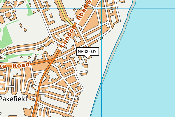 NR33 0JY map - OS VectorMap District (Ordnance Survey)