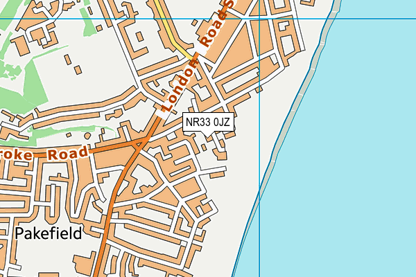 NR33 0JZ map - OS VectorMap District (Ordnance Survey)