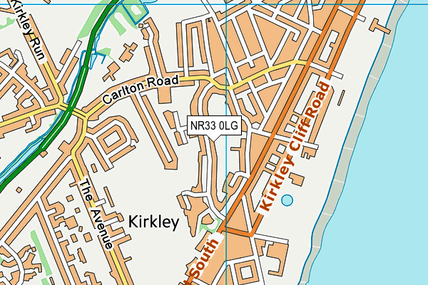 NR33 0LG map - OS VectorMap District (Ordnance Survey)