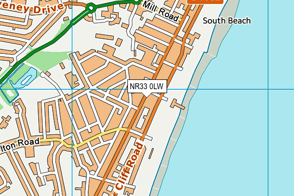 NR33 0LW map - OS VectorMap District (Ordnance Survey)