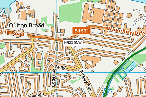 NR33 0NW map - OS VectorMap District (Ordnance Survey)