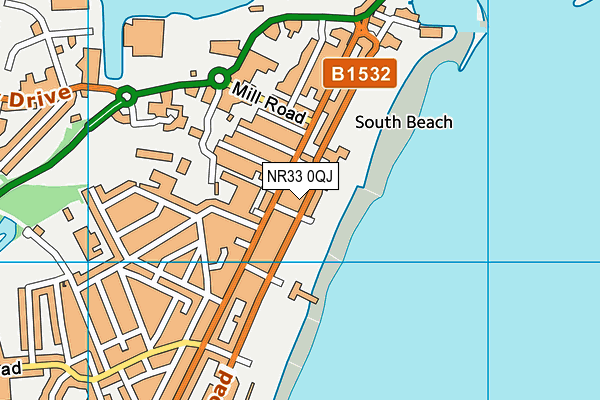 NR33 0QJ map - OS VectorMap District (Ordnance Survey)