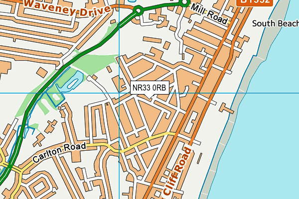 NR33 0RB map - OS VectorMap District (Ordnance Survey)
