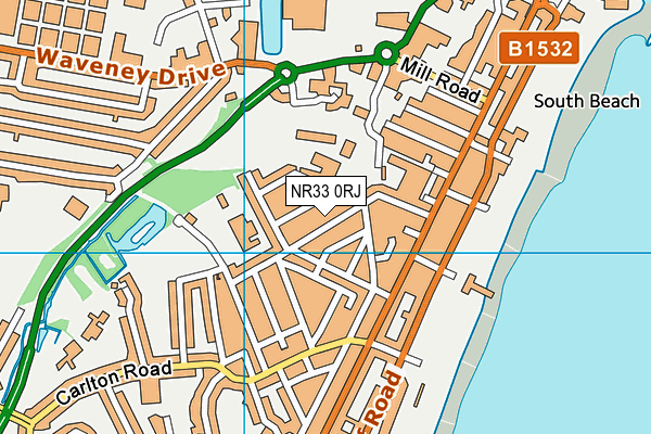 NR33 0RJ map - OS VectorMap District (Ordnance Survey)