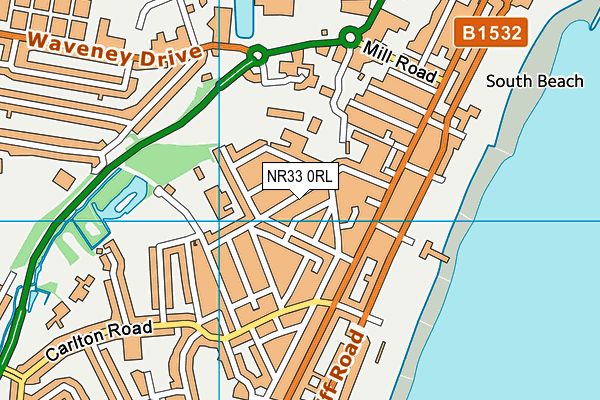 NR33 0RL map - OS VectorMap District (Ordnance Survey)