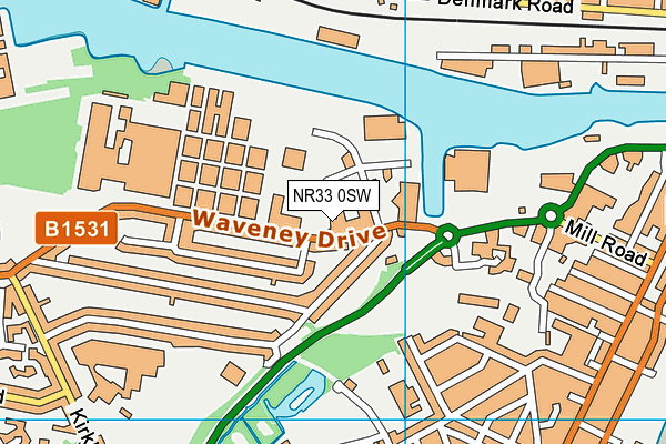 NR33 0SW map - OS VectorMap District (Ordnance Survey)