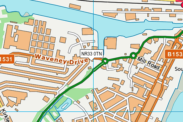 NR33 0TN map - OS VectorMap District (Ordnance Survey)