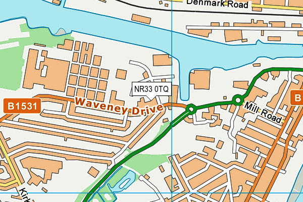 NR33 0TQ map - OS VectorMap District (Ordnance Survey)
